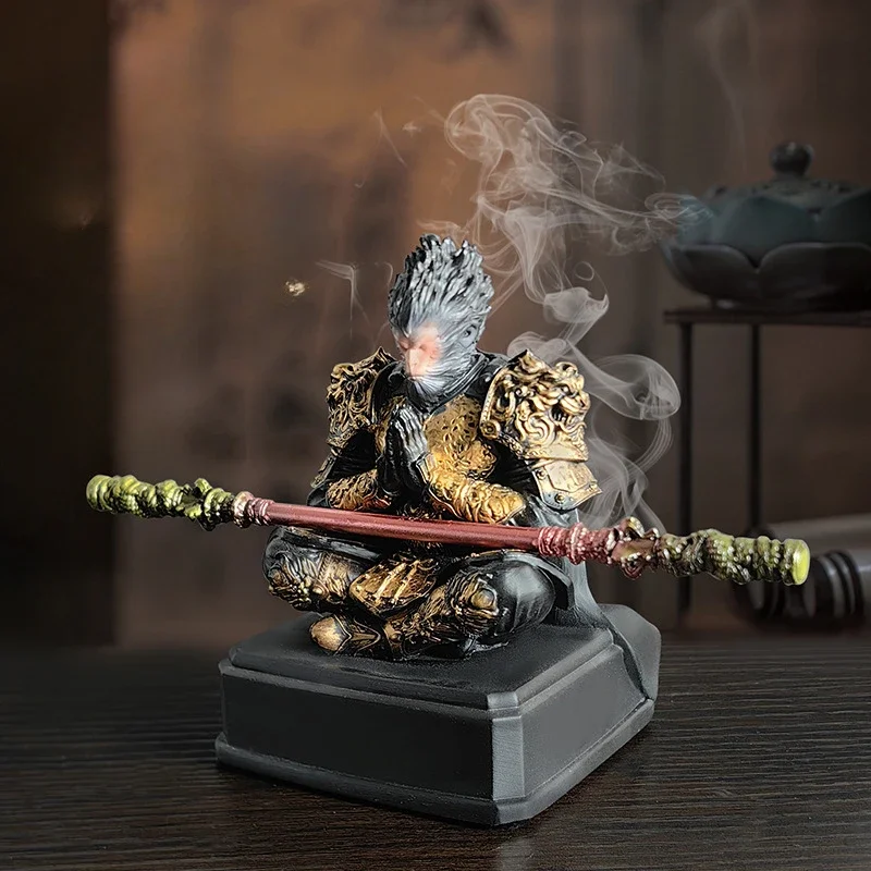 Фото Черный миф Wukong Monkey King Destiny Man, декоративный орнамент из смолы, игровая периферийная фигурка, модель №3