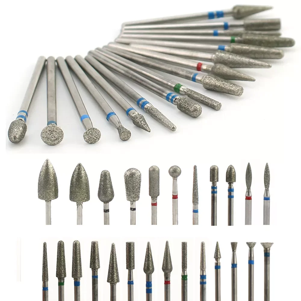 

1pcs Milling Cutters for Manicure Diamond Nail Drill Bit Rotary Electric Manicure Burr Machine Files Gel Polish Tools Accessory