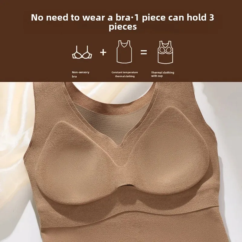 Осень/зима теплые бюстгальтеры женская утягивающая флисовая куртка бесшовный