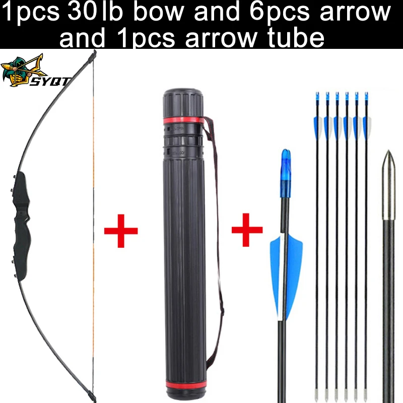 

Bow and Arrow Take Down Long Bow 30Lbs/40Lbs with Fiberglass Arrows and Recurve Bow for Archery Hunting Accessory Outdoor shoot