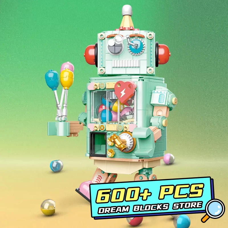 

600+Pcs Disney Twist Egg Robot Building Block Cartoon Gashapon Robot MOC Bricks Funny Toy Creative DIY Model Adult Children Gift