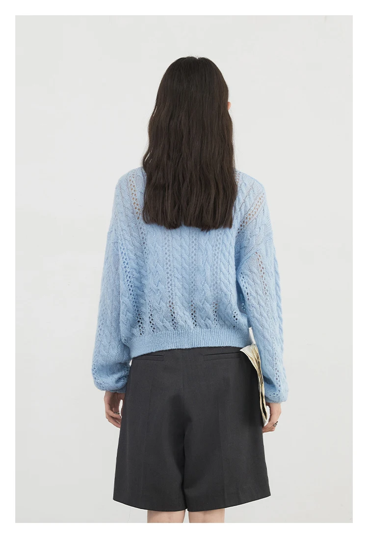 Женский кардиган CHIC VEN свободные повседневные вязаные свитера из мохера женские