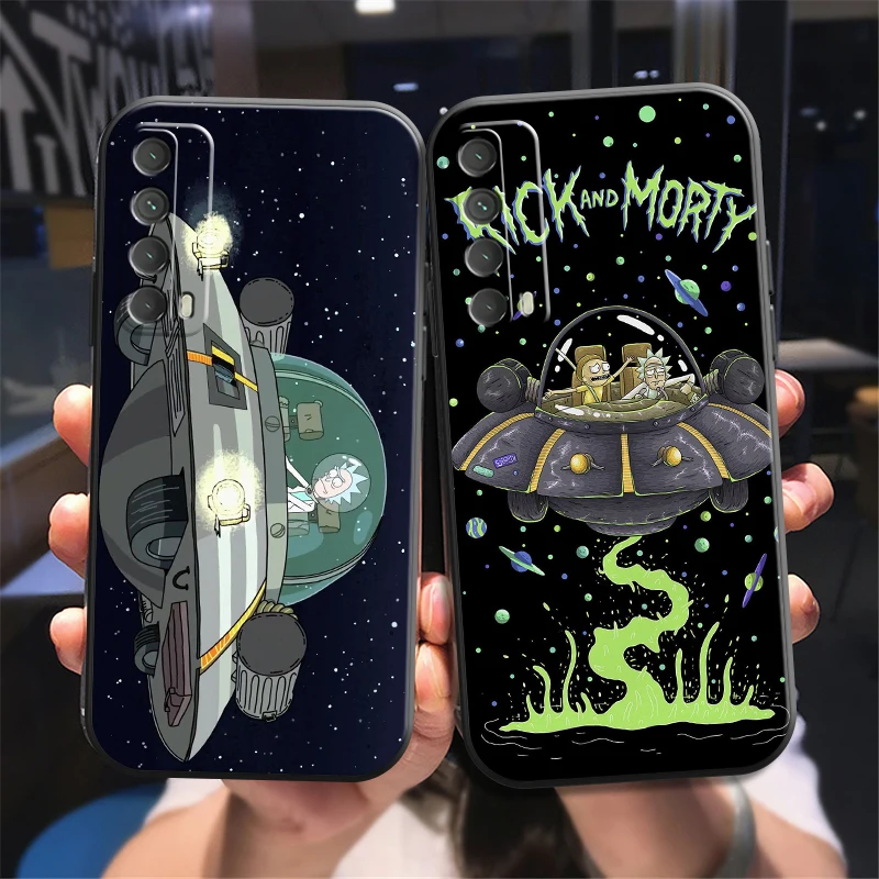 

Funny Carton Rick And Morty US Phone Case For Huawei P Smart Z 2019 2020 P20 P20 Lite Pro P30 P30 Lite Pro P40 P50 Funda Cover