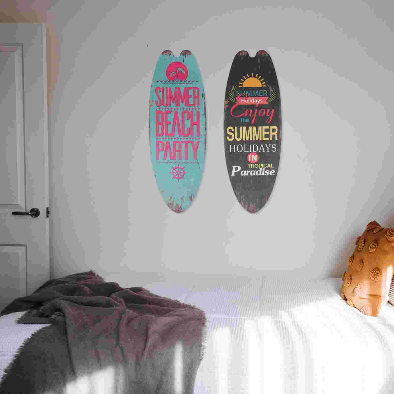 2 шт. украшение для пляжа деревянная доска серфинга подвесной знак креативный