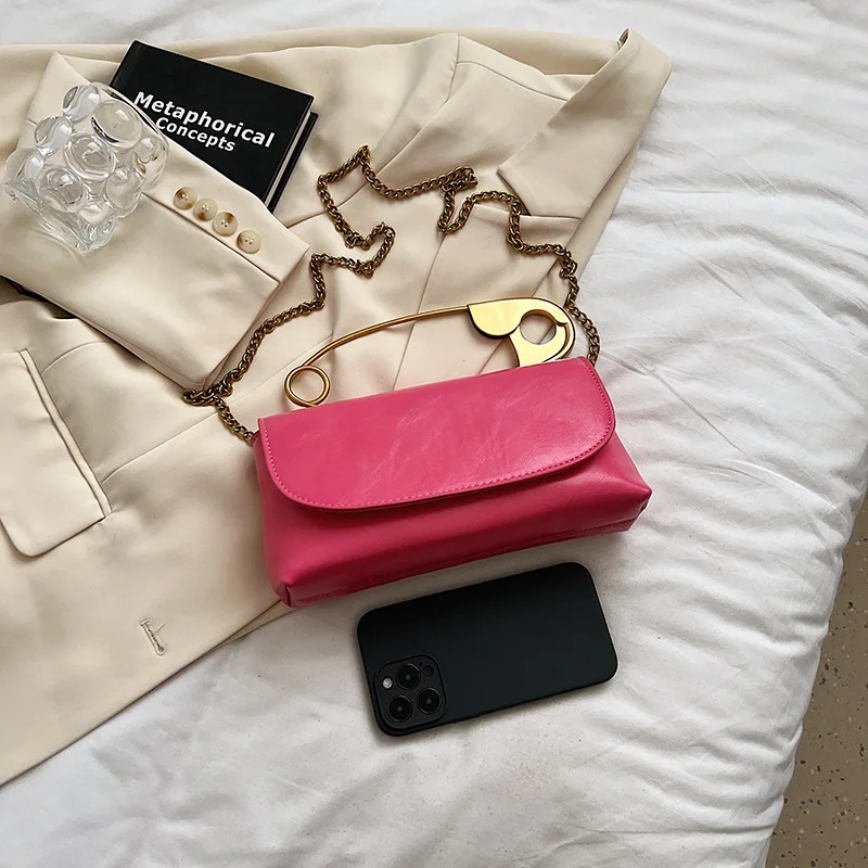 Женская сумочка из искусственной кожи дизайнерский клатч на ремне с цепочкой и