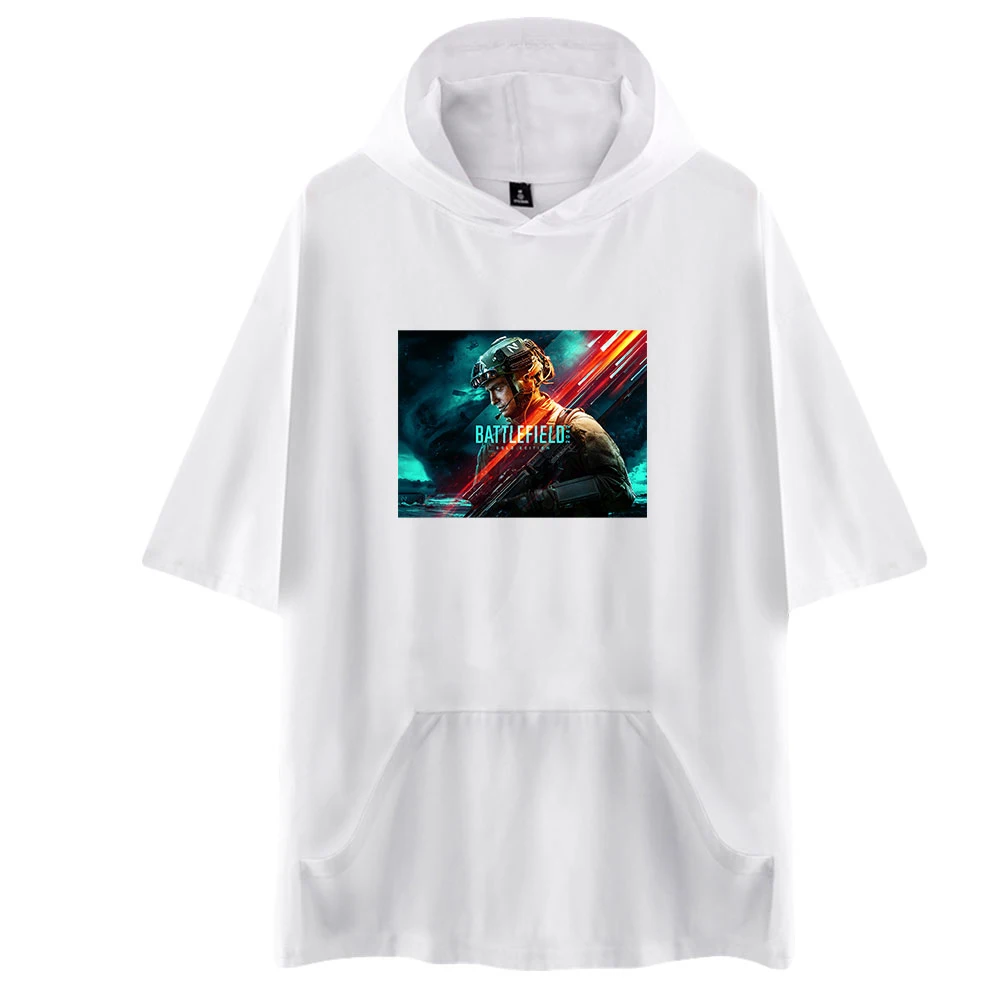 

Футболка Мужская/женская с капюшоном, свободного покроя, с коротким рукавом