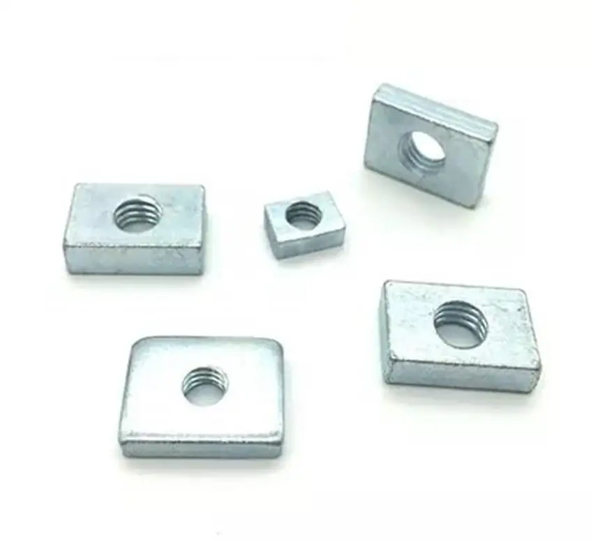 

50pcs GB39 Square Nut M3 M4 M5 M6 M8 Rectangular Nuts Aluminum Profile Accessory Slider Block Thin Carbon Steel Countersunk Nut