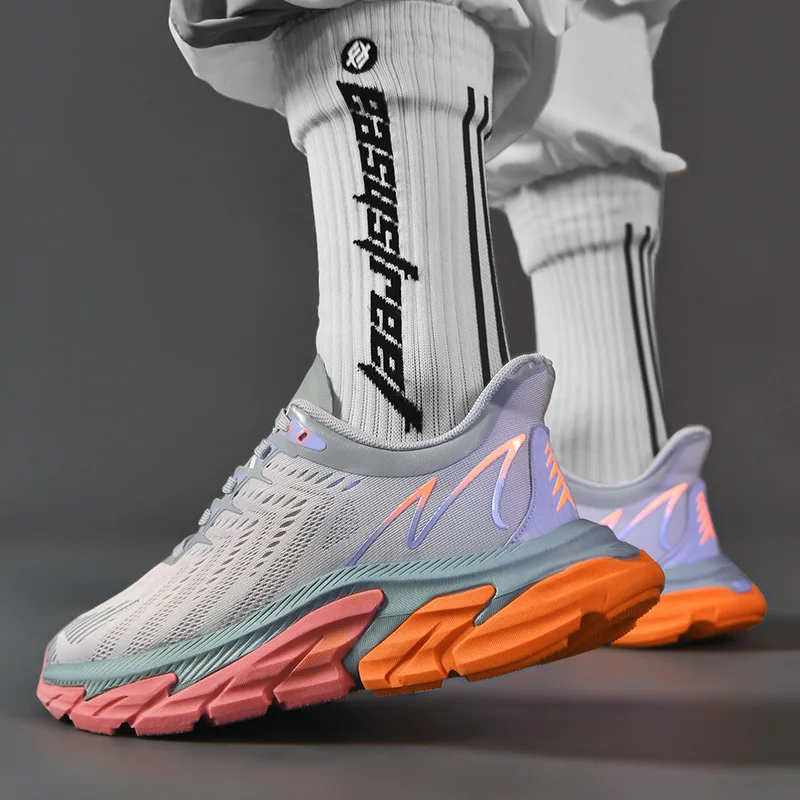 Men's Sneakers Mens Running Shoes Platform Mesh Breathable Sports Shoes Antiskiding Male Sneakers Zapatos Deportivos