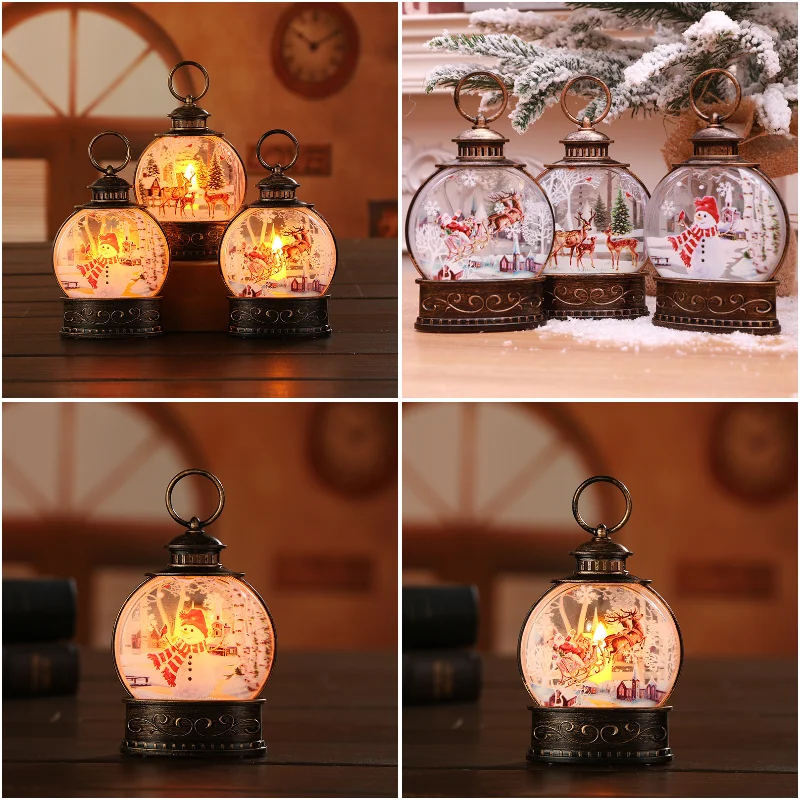 

Christmas Home Decoration Santa Snowman LED Wind Lantern Christmas Tree Ornament New Year 2023 Xmas Gifts Noel Navidad Decor 1pc