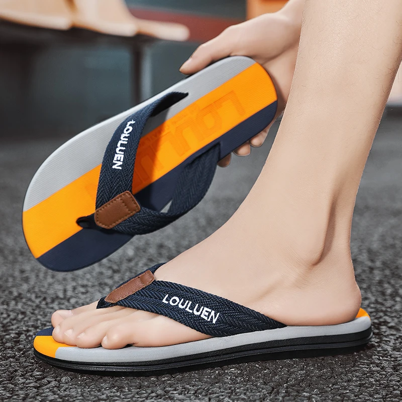 

2022 New Fashion Sandals Paltform High Quality Men Slippers Breathable Flip Flops Non-slip Male Casual Beach Shoes Free Shipping