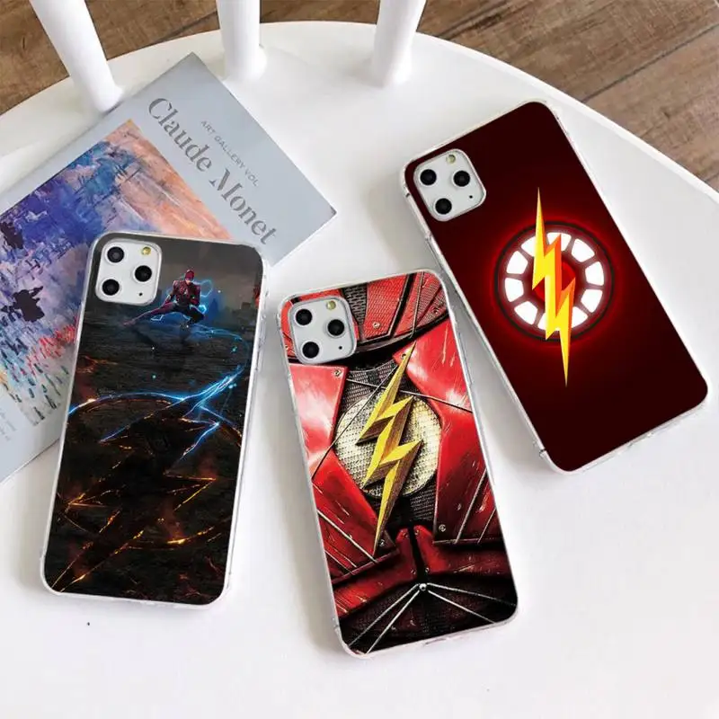 

Superhero The Flash Phone Case For iphone 13 12 11 Pro Mini XS Max 8 7 Plus X SE 2020 XR Silicone Soft cover