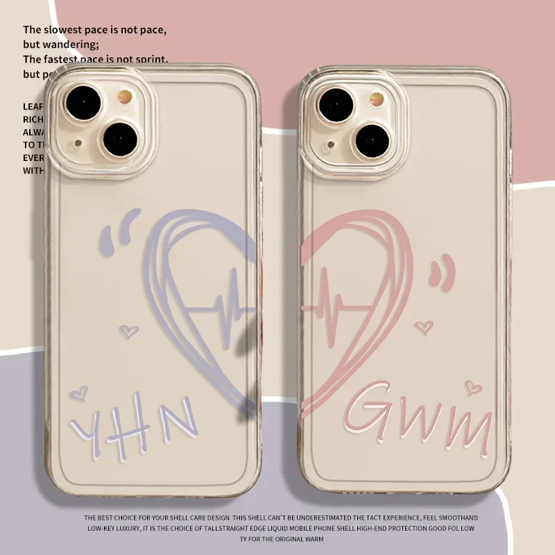 Чехол для телефона Sun Moon Clear Couple Samsung Galaxy S23 S24 S22 Ultra Plus Cover S22+ S23+ S24+ Lovers Heart Paired Shell Fundas