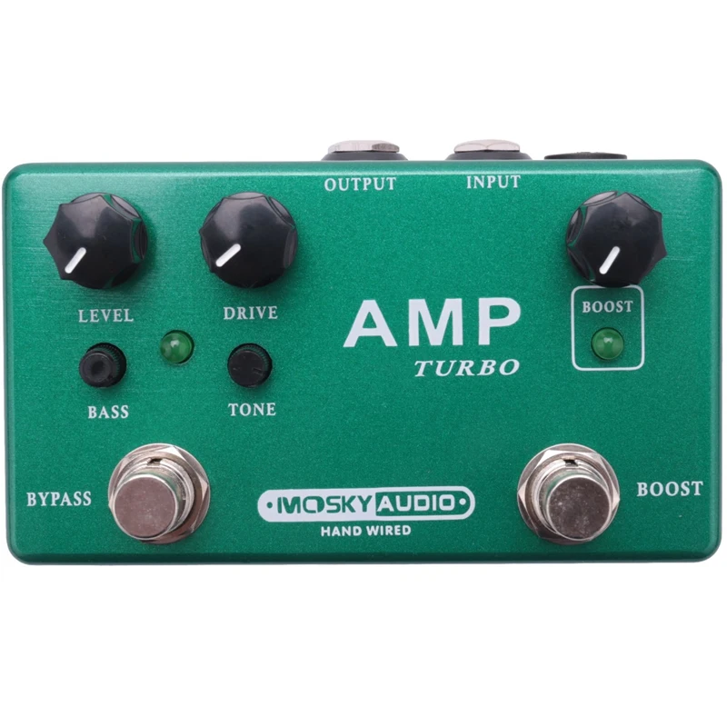 

Mosky Amp Turbo педаль для гитары 2 в 1, эффекты повышения избыточного привода, истинное отключение