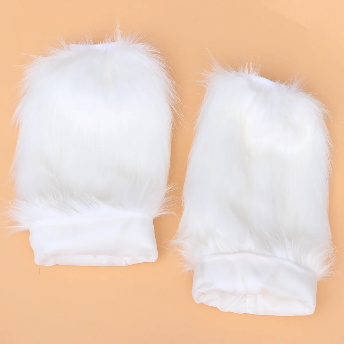 

White Leg Warmers Warm: Fuzzy Womens Costume Boot Sleeves Boot Covers 40cm