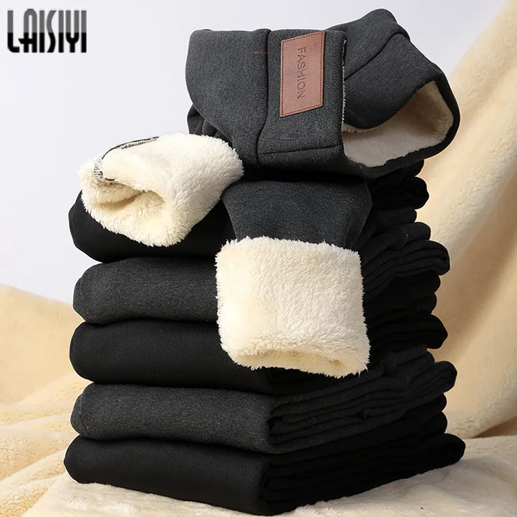 Women Winter Leggings Warm Pants Skinny Thick Velvet Fleece Girl High Waist Pants with Fur Inside Trousers Thermal Clothes