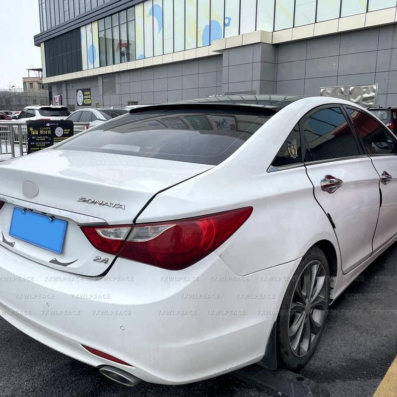 Для Hyundai Sonata 8 2011 2012 2013 2014 АБС-пластик цвет грунтовки спойлер на крышу заднего окна
