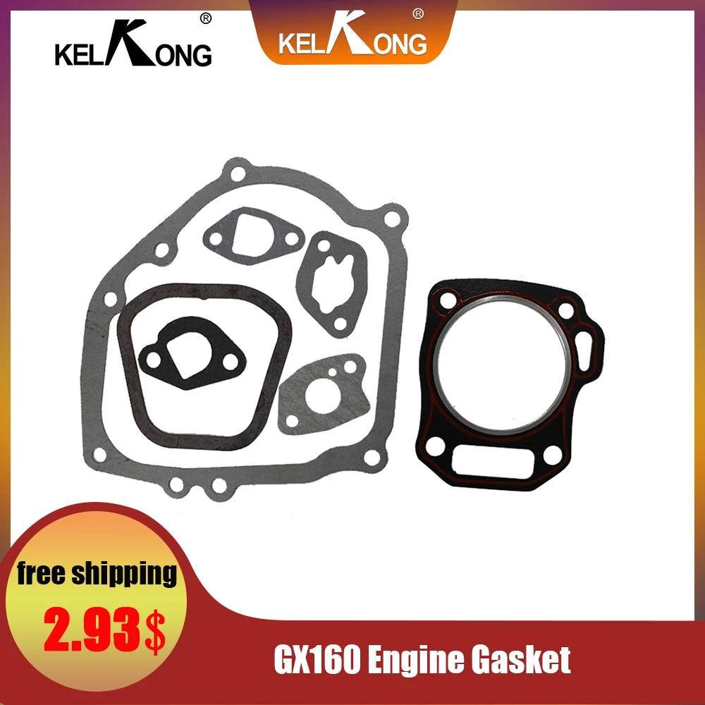

KELKONG Rebuild Kit Set For Honda GX160 168F Gasket 5.5HP 6.5HP 2KW 3KW Gasoline Generator Trimmer Engine Gasket
