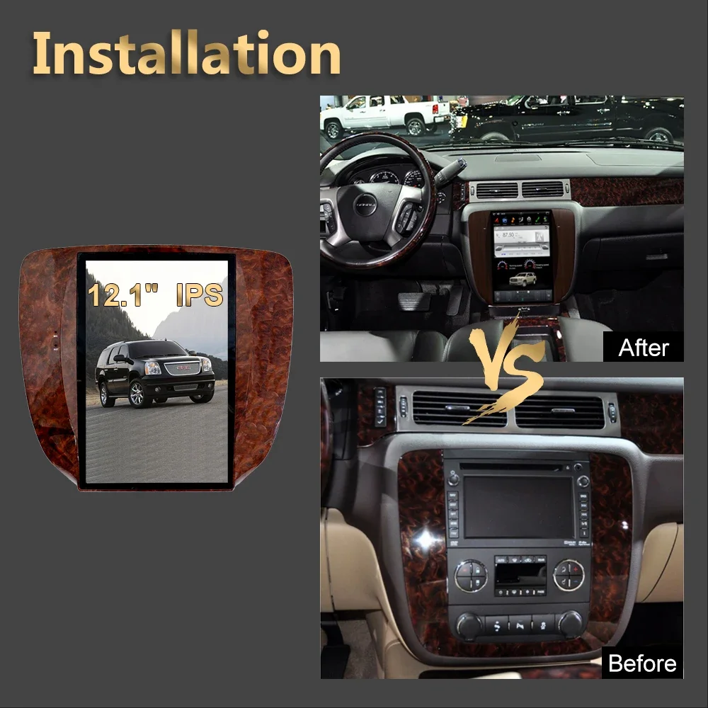 Экран в стиле Tesla Android 11 автомобильный GPS-навигатор для GMC Yukon/Chevrolet Tahoe/Chevrolet Silverado