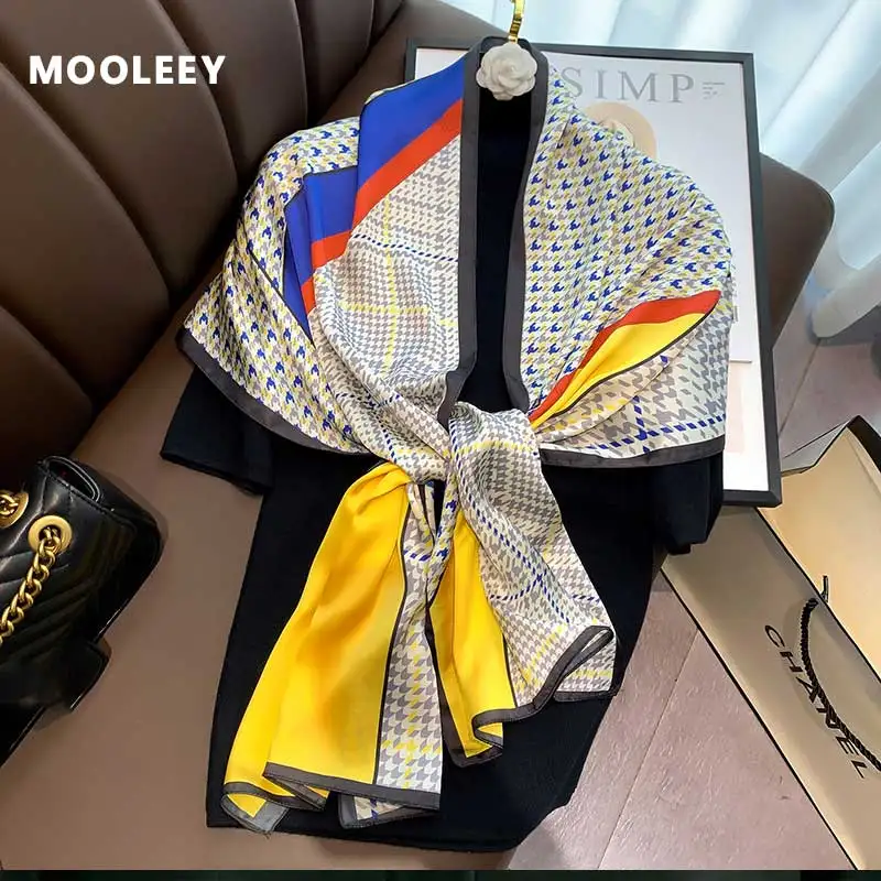 

Модный твидовый шелковый шарф для женщин 40x160 см Повседневный шейный шарф для женщин длинные шарфы офисный шейный платок украшение шейный п...