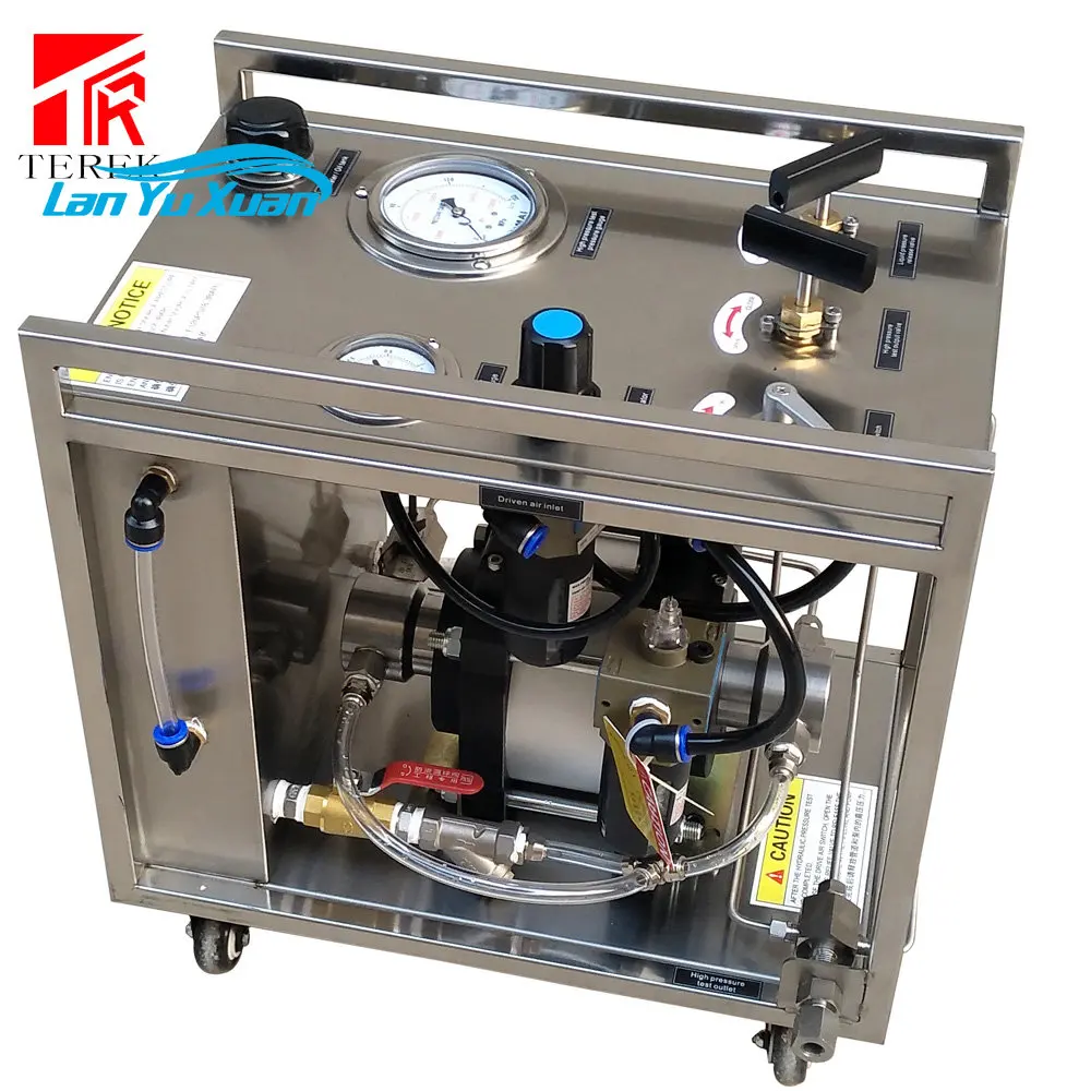 

Hot selling Automatic small air driven liquid booster testing pump for oil field industry hydrostatic pressure test