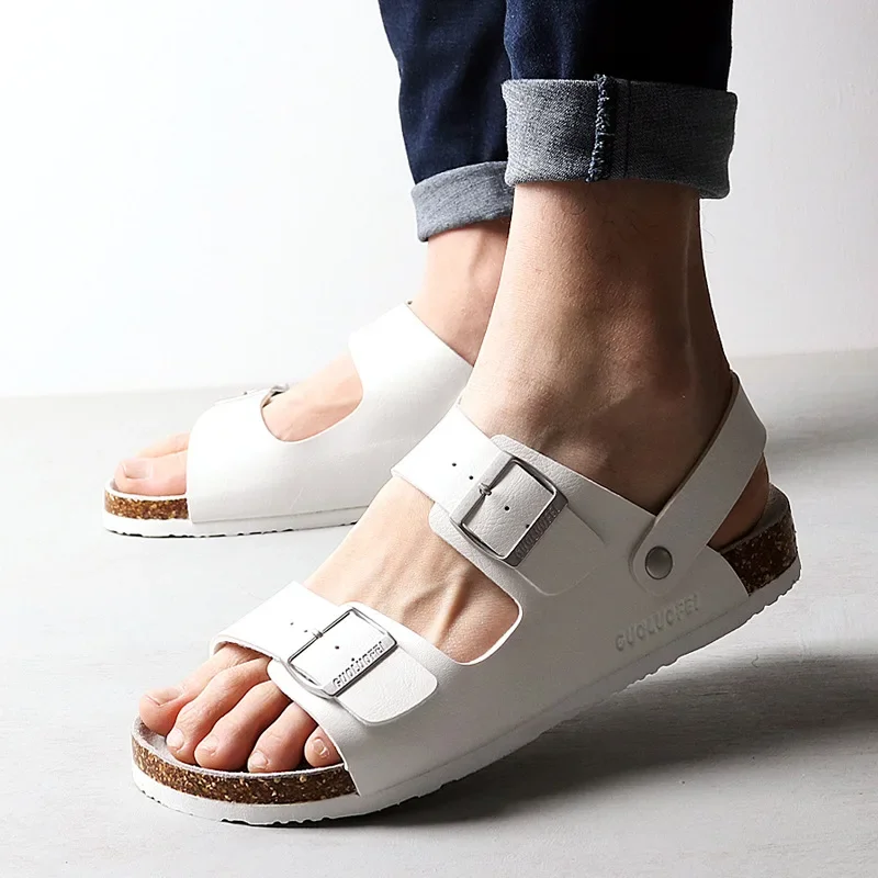

2023 Summer Fashion Men Women Cork Sandals Casual Non-slip Beach Male Outdoor Gladiator Shoes hemsire terlik
