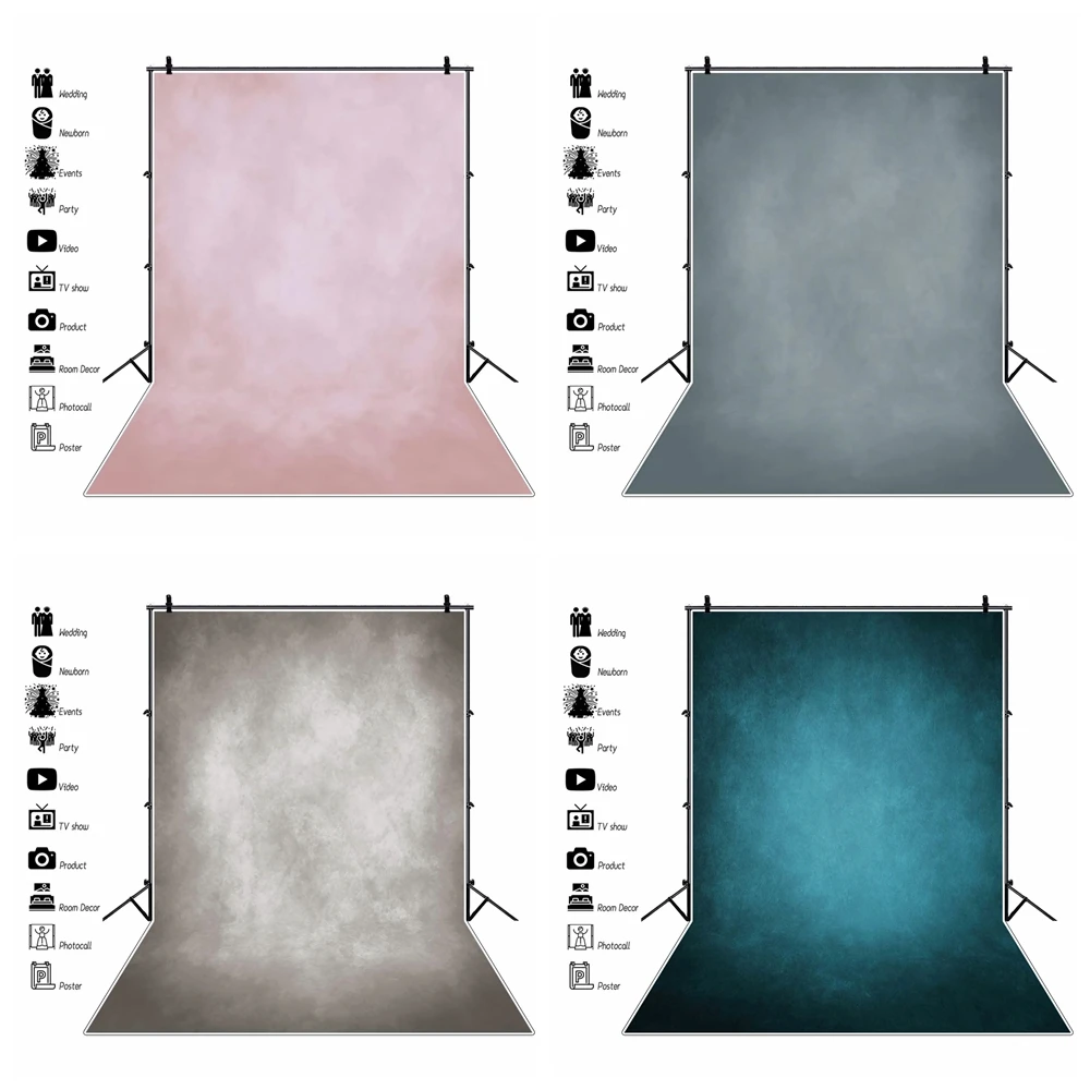 Однотонный градиентный фон для фотосъемки Yeele, день рождения ребенка, домашнего питомца, портретная съемка, фотозона, фон для фотостудии, фотосессия
