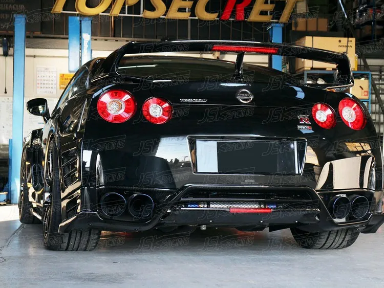 Фото TOP-S STYLE CARBON FIBER ГУБ ЗАДНИЙ БАМПЕР для NISSAN GTR R35 CBA DBA (2008-2016 гг.) №4