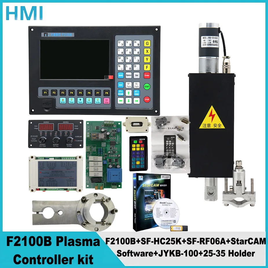 F2100B Комплект 2-осевого контроллера V5.0 THC SF-HC25K+JYKB-100-DC24V+SF-RF06A+ Программное