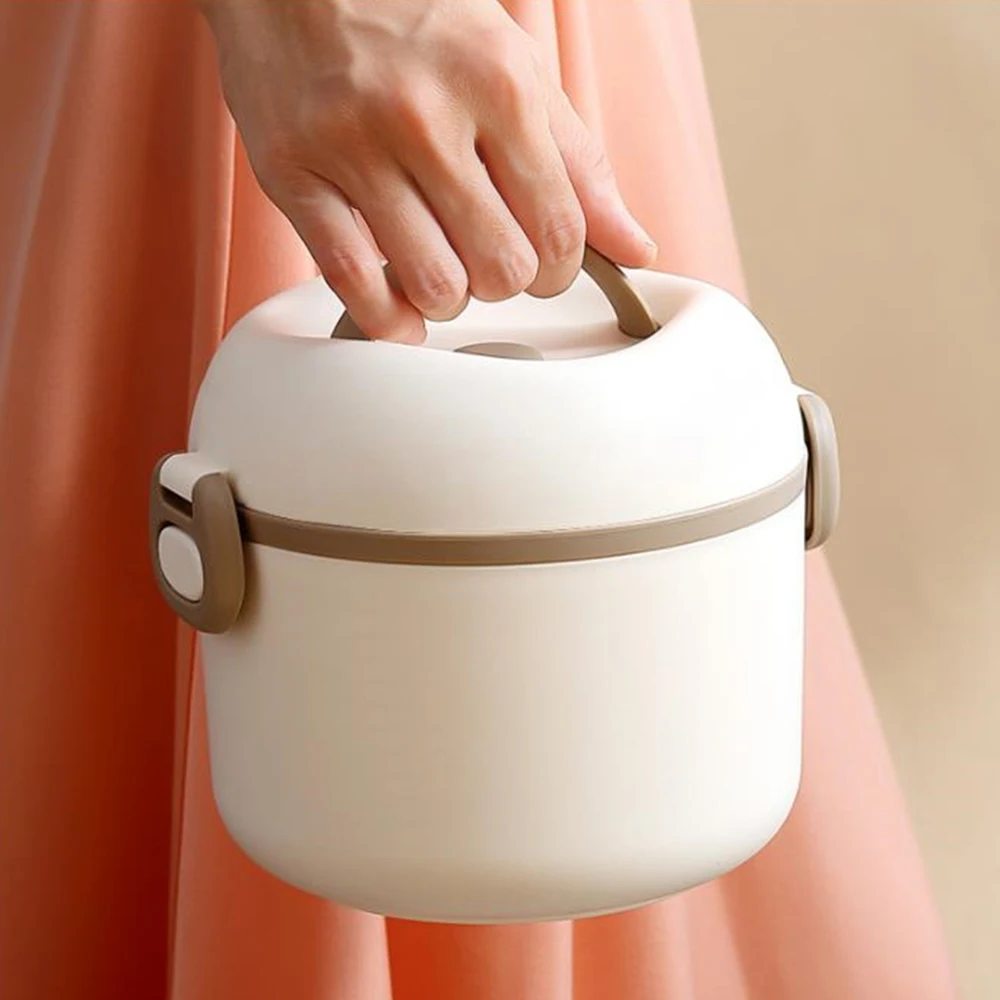 

Stainless Steel Long Insulated Lunch Bucket Microwave Oven Heating Vacuum Food Container Food Warmer Soup Cup Thermal Lunch Box