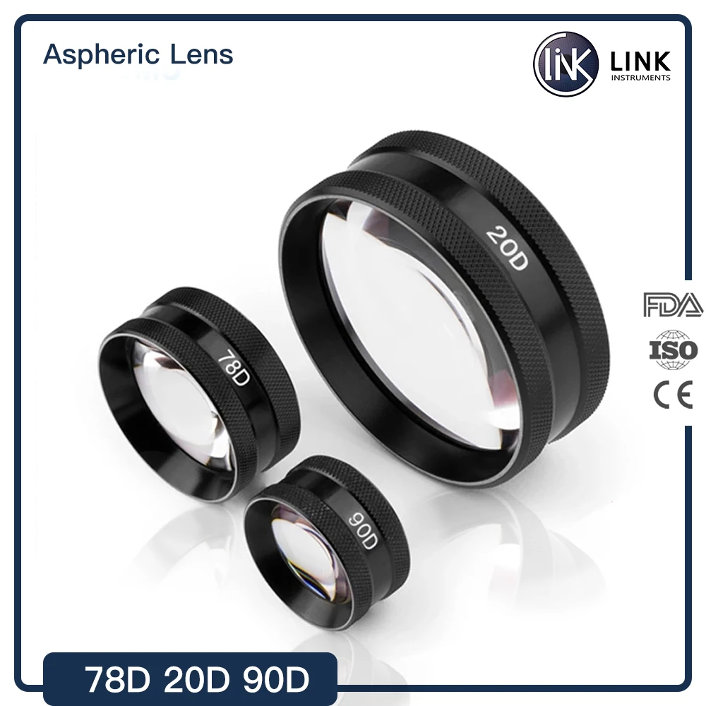 

LINK Brand Optical Instrument Lens 20d or 78d or 90d For Slit Lamp Examination Fundus Aspheric Retinal Ophthalmic Diagnostic