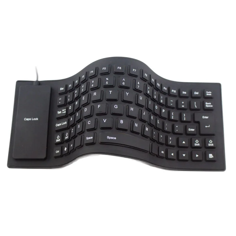

85-key Computer Keyboard Silicone Mute Soft Keyboard USB Wired Keyboard Portable Mini Laptop Pc Folding Waterproof Keyboard
