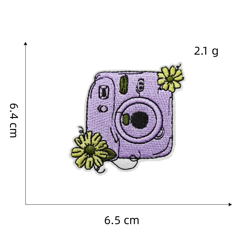 Пурпурные стильные термоклейкие нашивки для одежды патчи с вышивкой очков