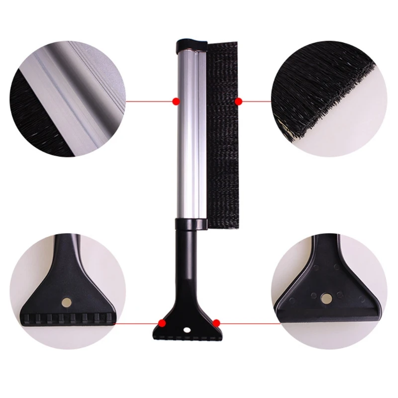 

J60F Windshield Ice Breaker Plastic Scraper Quick Clean Glass Brush Snow Remover Car Window Snow Ice Scrubber