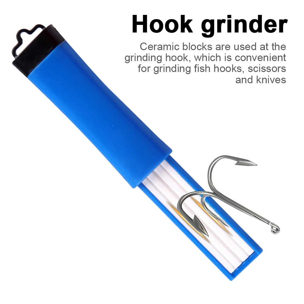 

Hook Grinding Device Easy To Use Fishing Hook Sharpening Hone Round Tip Fishing Grinding Hook Sharpener Sharp for Camp Outdoor