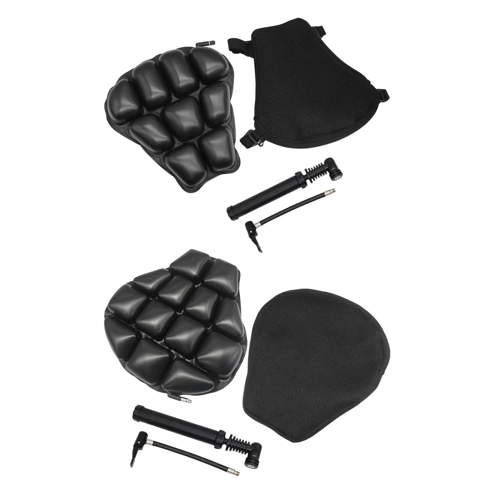 

Motorcycle Seat Cushion with Cover Comfortable Air Pump for Motorbike Motorcycle Accessory Replaces Spare Parts
