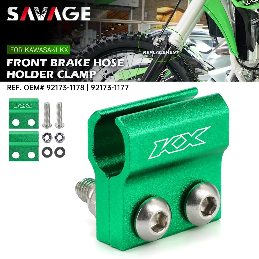 

Зажим для переднего тормозного шланга для KAWASAKI KX450 KX250 KX100 KX85 KX 250 F 450X, аксессуары для мотоциклов, держатель тормозного троса, направляющая для линии