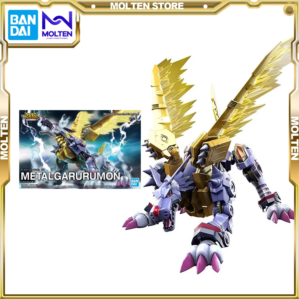 Фигурка BANDAI-rise Standard Digimon Adventure Metal Garurumon аниме строительная деталь/сборка