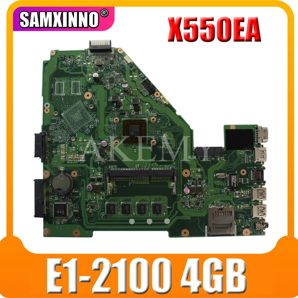 

X550EP X550EA Laptop motherboard For Asus X550EA F552EP F552E A552E X552E D552E original mainboard 4G RAM E1-2100