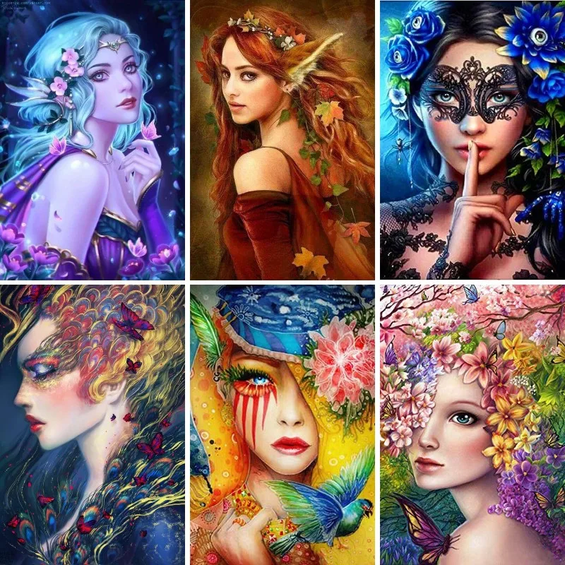 

5D DIY Diamond Painting Moon Elf Warrior Diamond Embroidery Painting Mother Nature Cross Stitch Kits Handicraft Needlework Art