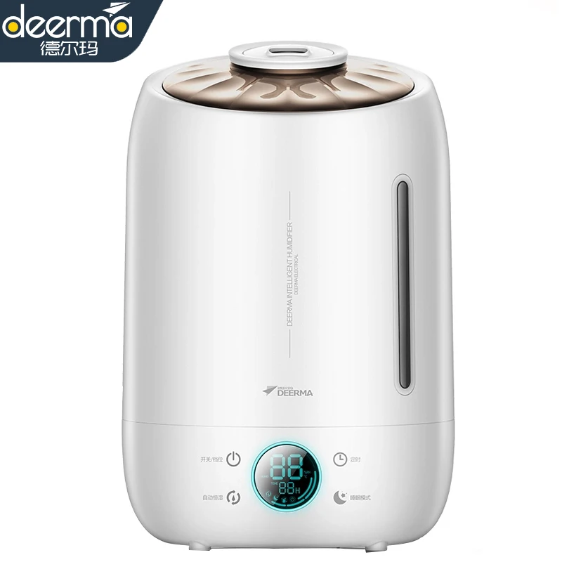 Deerma Air Humidifier Household Aroma Diffuser 5L High-capacity Quiet Aroma Mist Maker Led Touch Screen Timing Function Sprayer