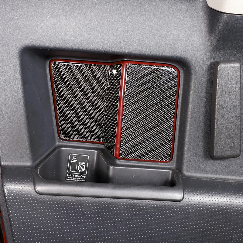 

For Toyota FJ Cruiser 2007-2021 Soft Carbon Fibre Car Rear door inner handle slot mat cover Trim sticker car Accessories