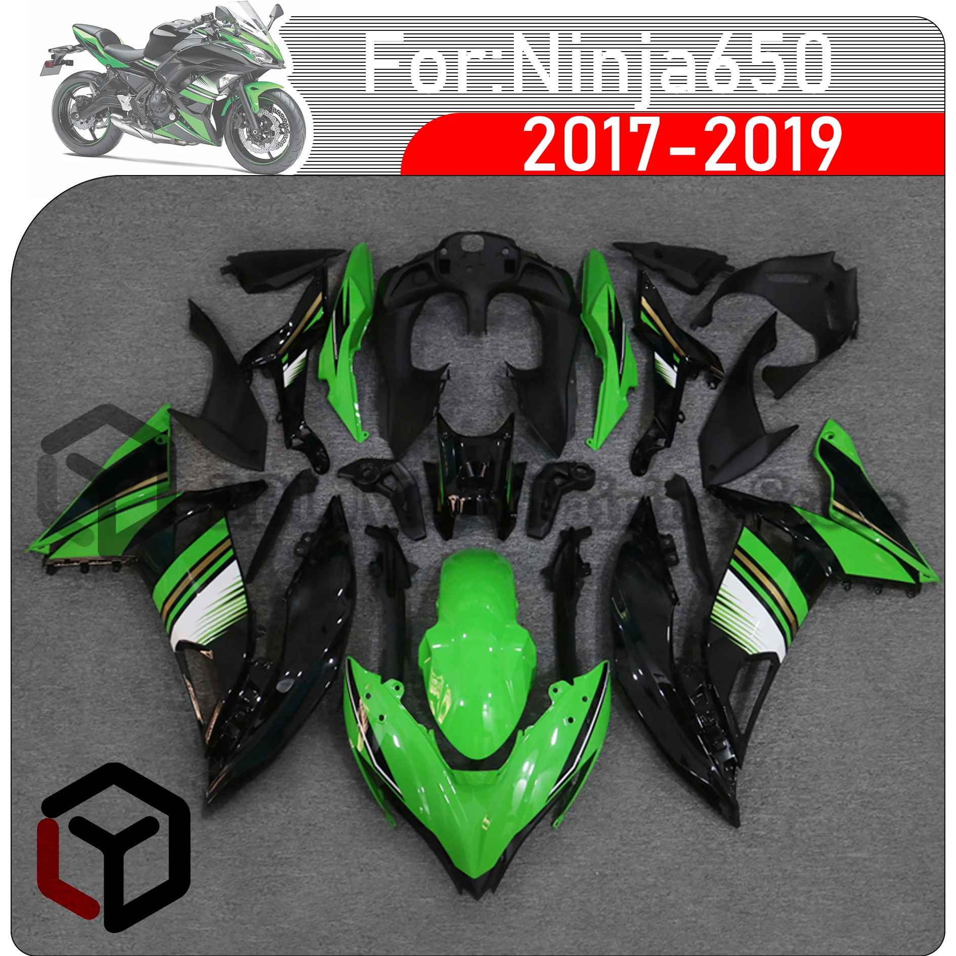 Обтекатель ракушки мотоцикла комплект кузова спойлера для Kawasaki 650 ...