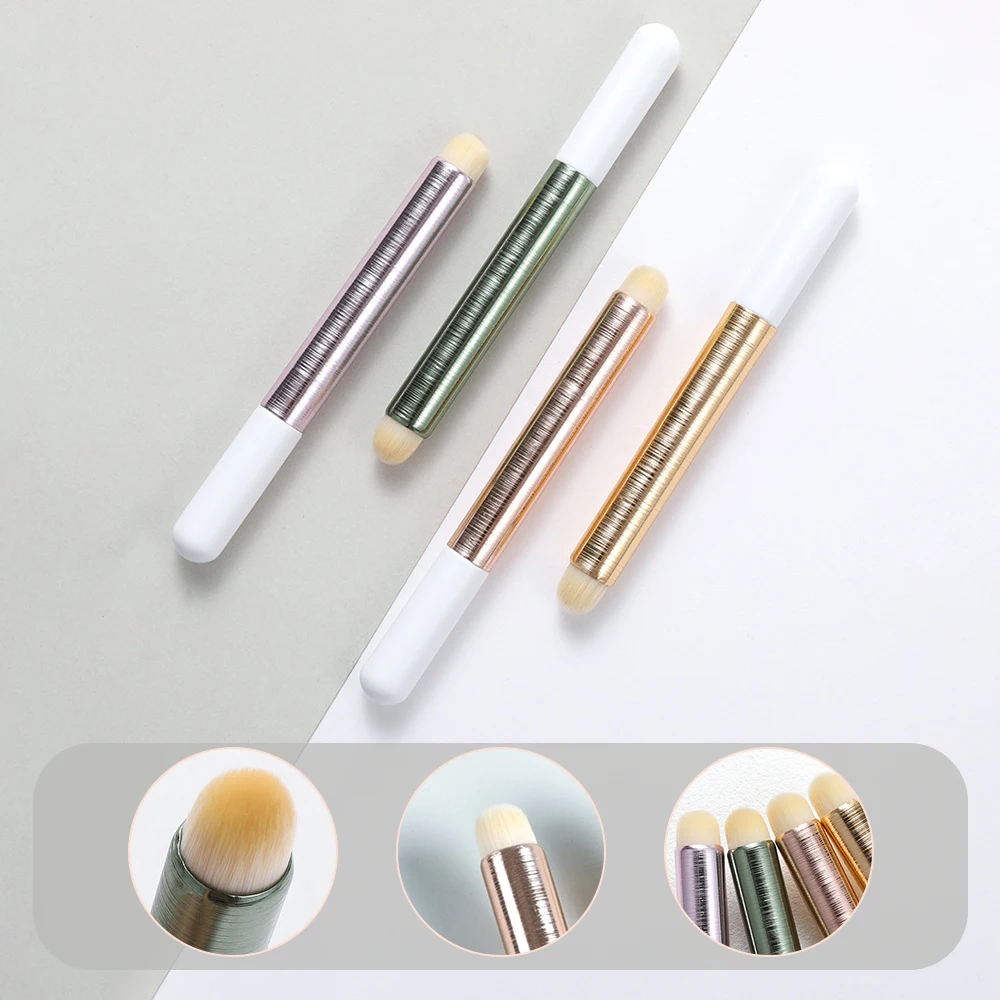 

Мягкие кисти с деревянной ручкой для растушевки помады, мини кисти для макияжа, растушевывание тона, консилера, контуринга, кисть для теней, ...