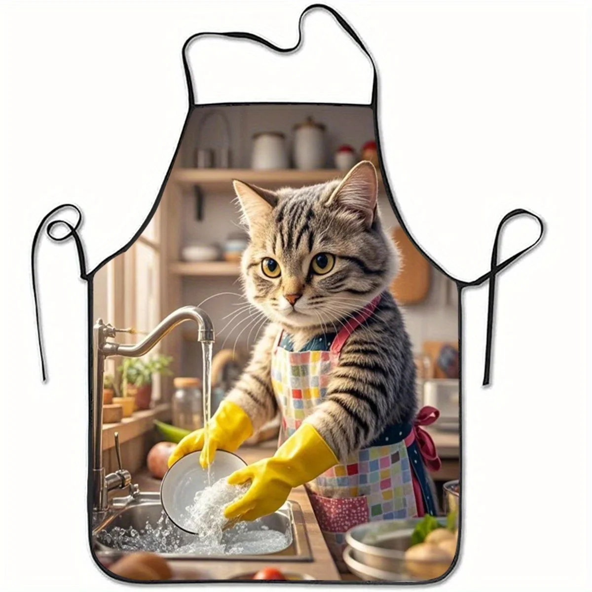 

Кухонный фартук из полиэстера с котом