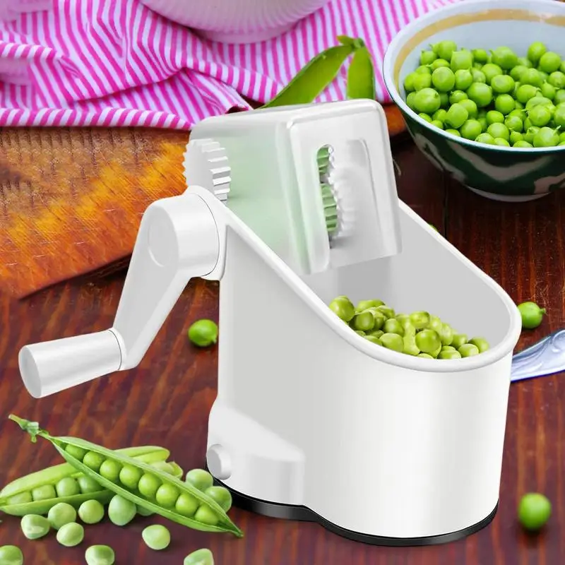 Pea Sheller Machine Peeler Green Beans Peeler Pea Hand Crank Peeling Tool Rotary Broad Essential Lentils Sheller For Kitchen Use