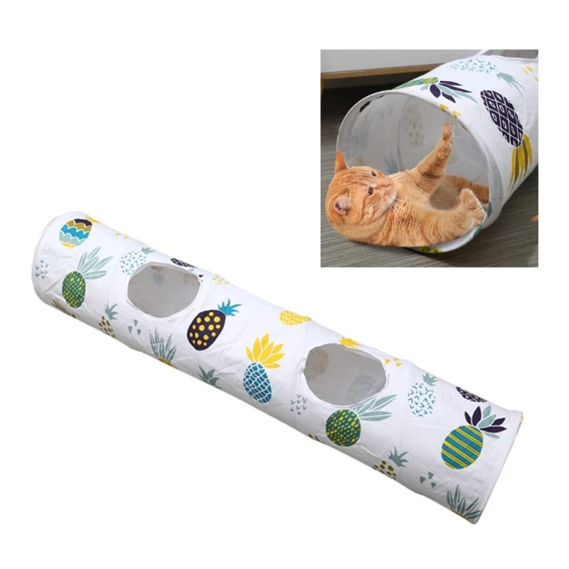 

Cat Tunnel Tube Collapsible Spring Tube for Small Animal Easy to Assemble &Fold