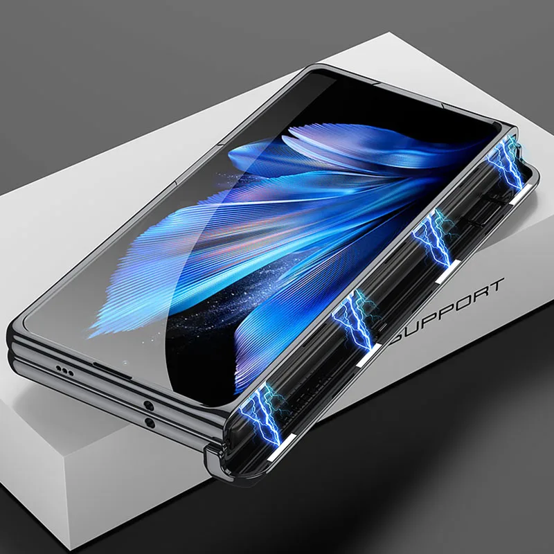Фото Прозрачный чехол с магнитным шарниром для Vivo X Fold 3 Pro, защитный чехол для внешнего экрана и стекла для Vivo X Fold 3 Pro, чехол №3