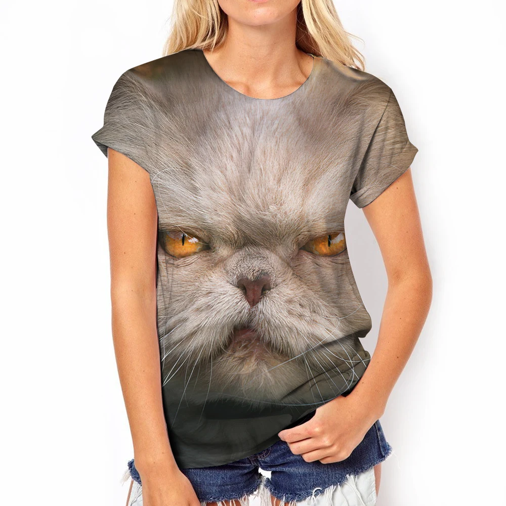 

New Women's T Shirts Cat T-Shirts Ladies Short Sleeve Tops Harajuku Streetwear Oversized Clothing Fashion Designer Clothing 6xl