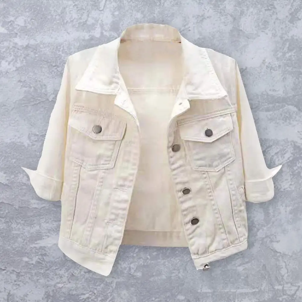 

Trendy Women Coat Wear-resistant Anti-pilling Buttons Comfortable Easy to Match Lady Coat