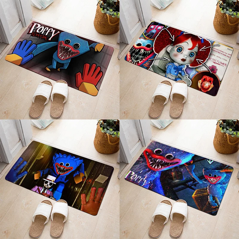 

10/20/50pcs Horror Escape Game Huggy Wuggy Poppy Playtime Cartoon Anime 40*60 Bedroom Entrance Rug Carpet Soft Non-Slip Mat Rug